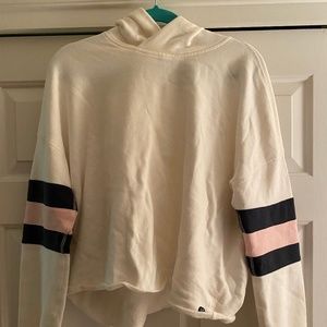 White Striped Sleeve Sweatshirt